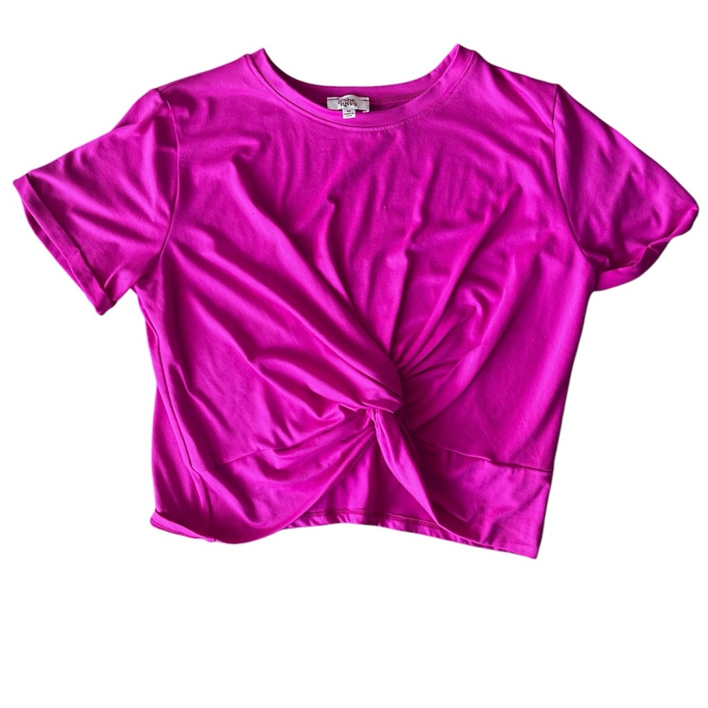 Women's Pink Knot Front Top